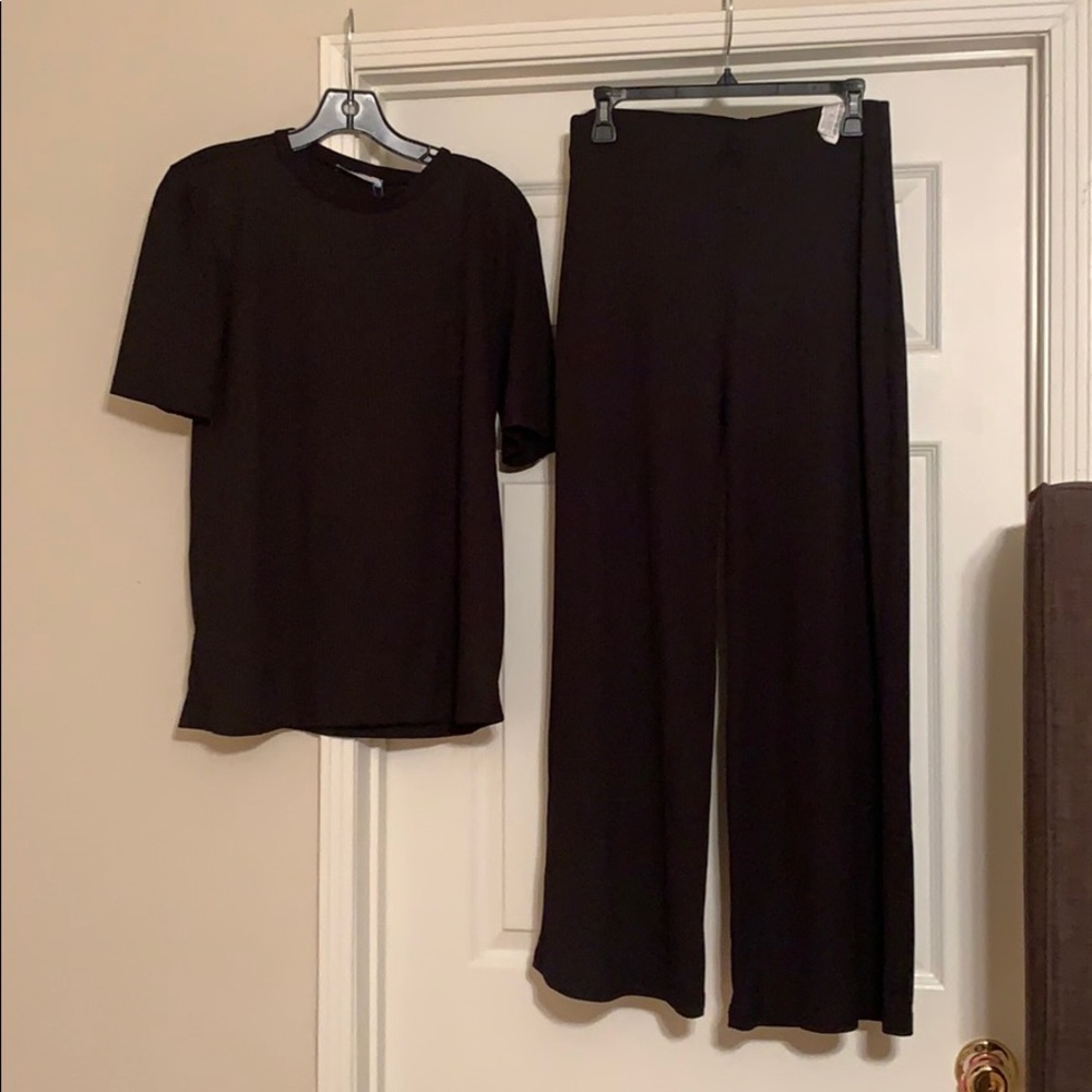 Zara Ribbed Shirt and Pants set